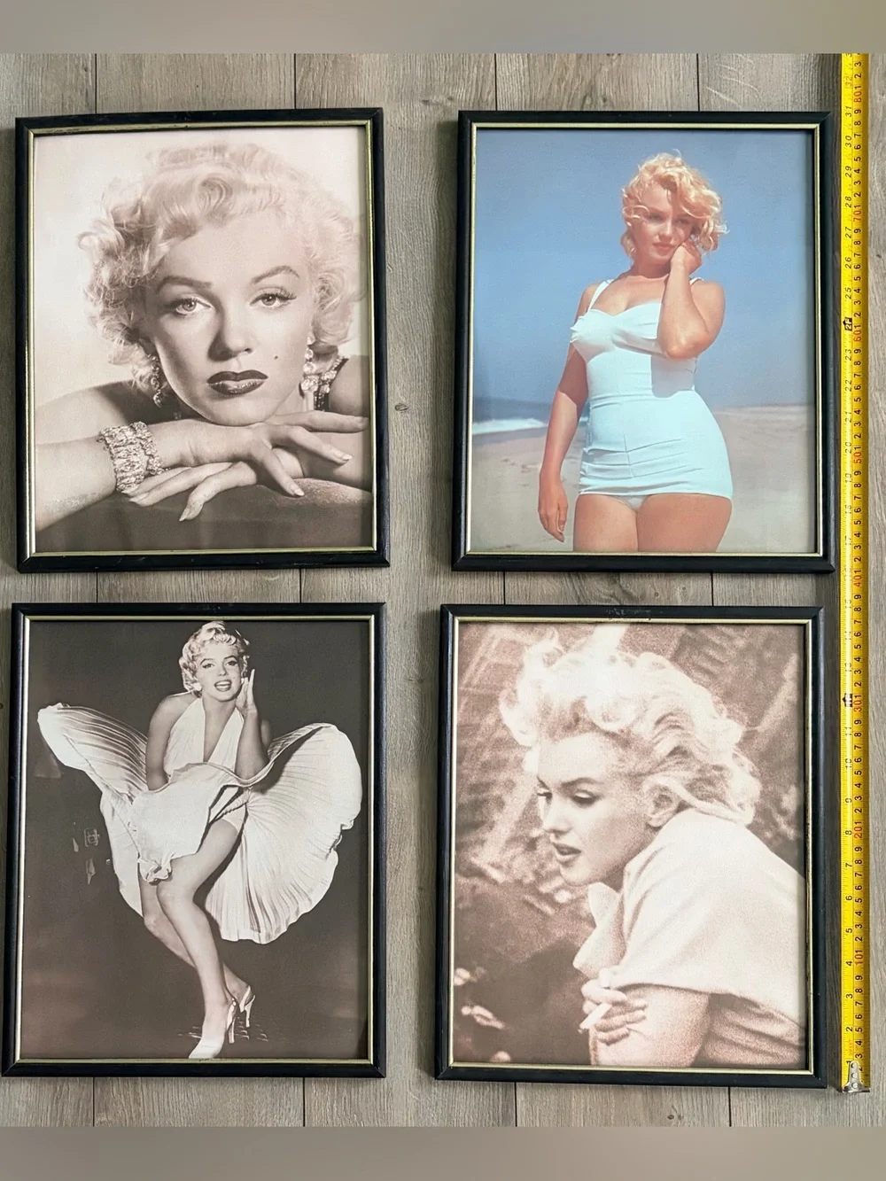 Vintage Marilyn Monroe Oversized Framed Art Prints Lot of 5